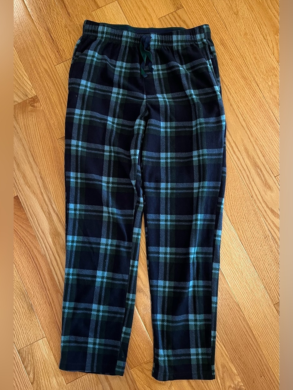 Aeropostale Fleece Navy and Green Plaid Sleepwear Pant